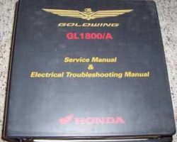 2006 Honda Gold Wing GL1800 & GL1800A Service & Electrical Troubleshooting Manual