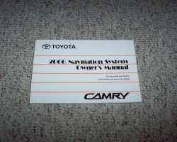 2006 Toyota Camry Navigation System Owner's Manual
