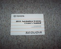 2006 Toyota Sequoia Navigation System Owner's Manual