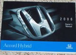 2006 Honda Accord Hybrid Owner's Manual
