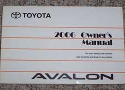 2006 Toyota Avalon Owner's Manual