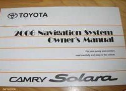2006 Toyota Camry Solara Navigation System Owner's Manual