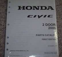 2006 Honda Civic 2 Door Parts Catalog Manual