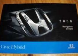 2006 Honda Civic Hybrid Navigation System Owner's Manual
