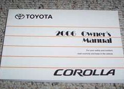 2006 Toyota Corolla Owner Operator User Guide Manual