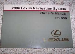 2006 Lexus ES330 Navigation System Owner's Manual