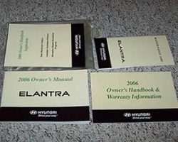 2006 Hyundai Elantra Owner's Manual Set