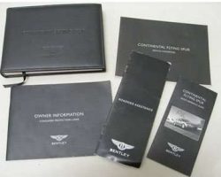 2006 Bentley Continental Flying Spur Owner's Manual