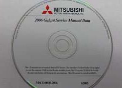 2006 Mitsubishi Galant Service Manual CD