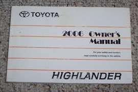 2006 Toyota Highlander Owner's Manual
