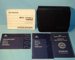 2006 Toyota Highlander Hybrid Owner's Manual Set
