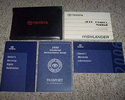 2006 Toyota Highlander Owner's Manual Set