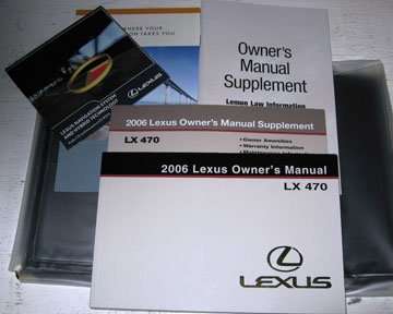 2006 Lexus LX470 Owner's Manual Set