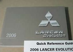 2006 Mitsubishi Lancer Evolution Owner's Manual