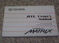 2006 Toyota Corolla Matrix Owner's Manual