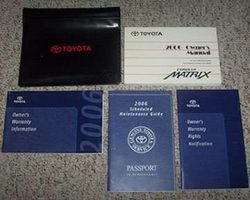 2006 Toyota Corolla Matrix Owner's Manual Set