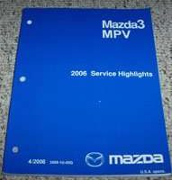 2006 Mazda MPV Service Highlights Manual