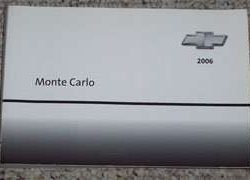 2006 Chevrolet Monte Carlo Owner Operator User Guide Manual