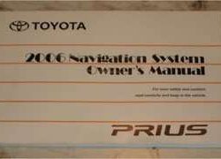 2006 Toyota Prius Navigation System Owner's Manual