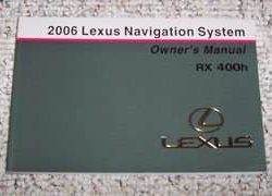 2006 Lexus RX400h Navigation System Owner's Manual
