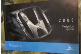 2006 Honda Ridgeline Navigation System Owner's Manual