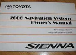 2006 Toyota Sienna Navigation System Owner's Manual