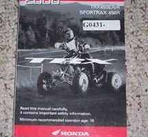 2006 Honda Sportrax450R TRX450ER & TRX450R Owner's Manual