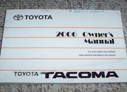 2006 Toyota Tacoma Owner's Manual
