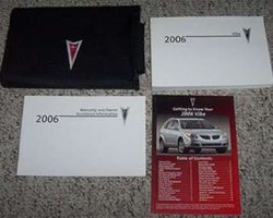 2006 Pontiac Vibe Owner's Manual Set