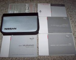 2007 Nissan Murano Owner Operator User Guide Manual Set