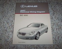 2007 Lexus SC430 Electrical Wiring Diagram Manual