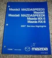 2007 Mazda RX-8 Service Highlights Manual