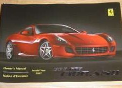 2007 Ferrari 599 GTB Fiorano Owner's Manual