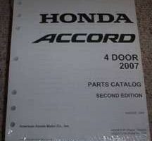 2007 Honda Accord 4 Door Parts Catalog Manual