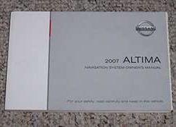 2007 Nissan Altima Navigation System Owner's Manual