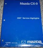 2007 Mazda CX-9 Service Highlights Manual