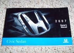 2007 Honda Civic Sedan Owner Operator User Guide Manual