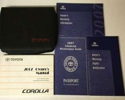 2007 Toyota Corolla Owner's Manual Set