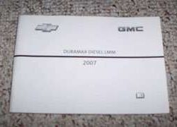 2007 GMC Sierra Duramax Diesel LLM Owner's Manual Supplement