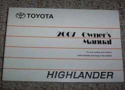 2007 Toyota Highlander Owner's Manual