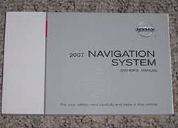 2007 Nissan Pathfinder Navigation System Owner's Manual
