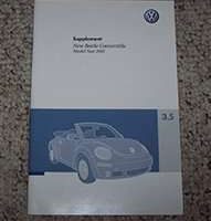 2007 Volkswagen New Beetle Convertible Owner's Manual Supplement