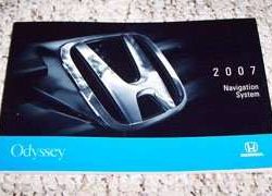 2007 Honda Odyssey Navigation System Owner's Manual