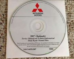 2007 Mitsubishi Outlander Service Manual CD