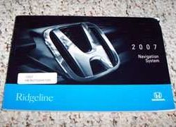 2007 Honda Ridgeline Navigation System Owner's Manual