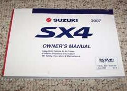 2007 Suzuki SX4 Owner's Manual