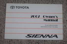 2007 Toyota Sienna Owner's Manual