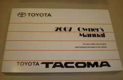 2007 Toyota Tacoma Owner's Operator Manual User Guide