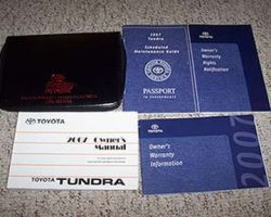 2007 Toyota Tundra Owner's Manual Set