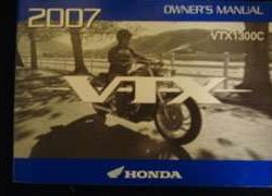 2007 Honda VTX1300C Motorcycle Owner's Manual